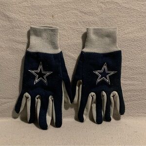 Dallas Cowboys Utility Gloves Dark Blue and Gray Size Fits Most Team Logo